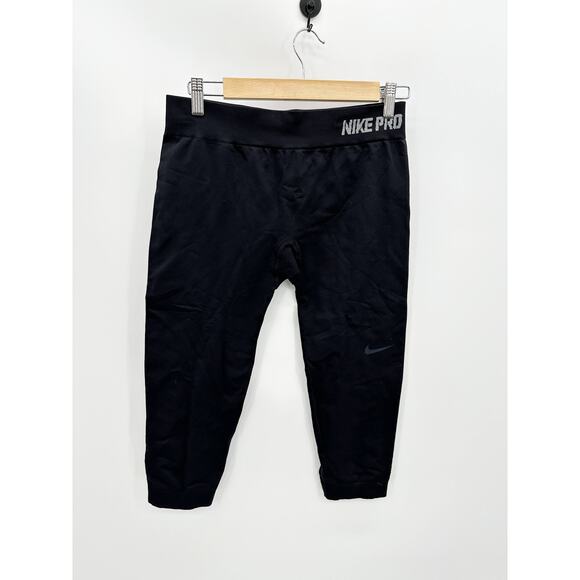 Nike Pro Dri-Fit Womens Compression Cropped Working Pants Size XL Running Gym - Picture 1 of 8
